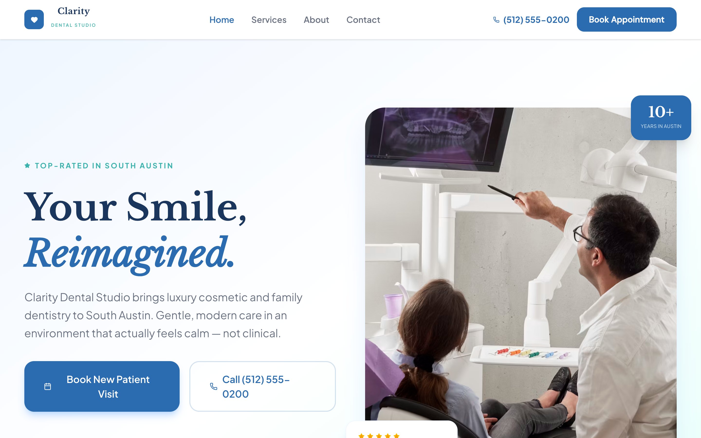 Clarity Dental Studio website preview